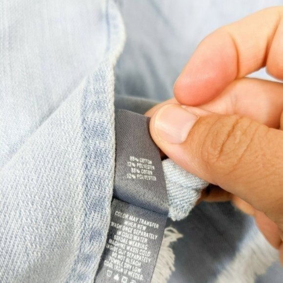 AERIE Light Blue Chambray Raw Hem Flyaway Tank Top Small - Picture 6 of 8